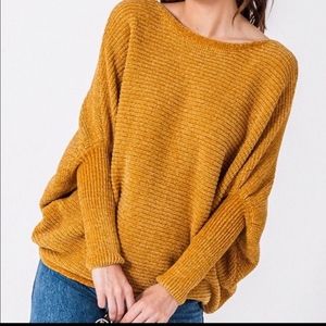 Chenille Sweater, Mustard